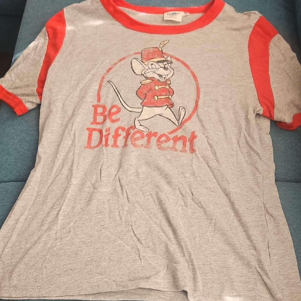 Rare Disney/Junk Food COllab Be Different Gray Graphic Tee